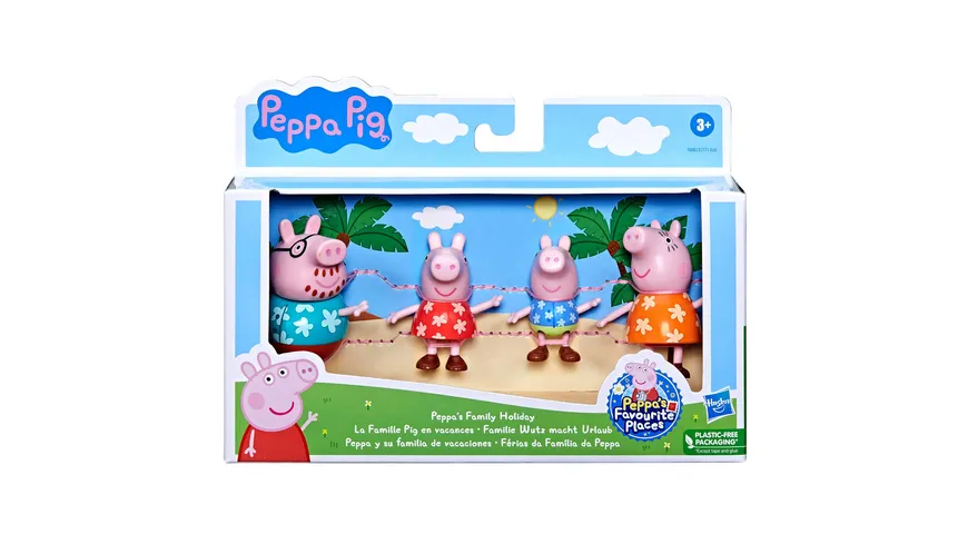 Hasbro - Peppa Pig Peppa’s Adventures Familienfiguren 4er-Pack, sortiert, 1 Stück
