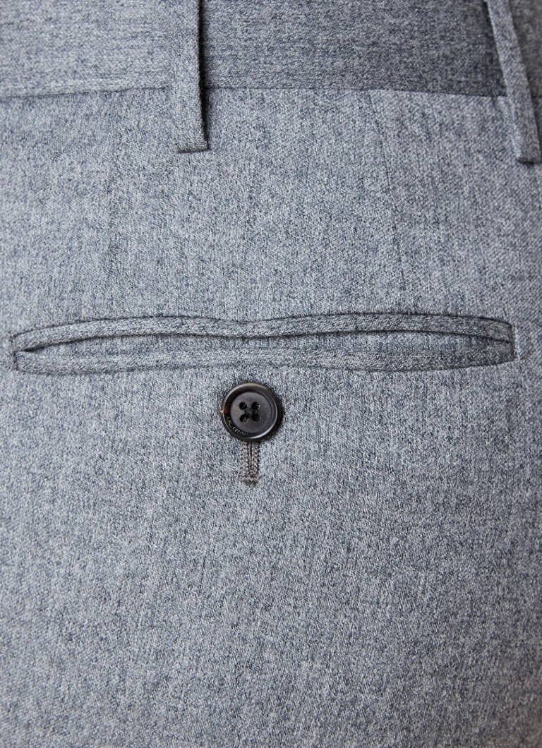 Corneliani  Slim fit pantalon van scheerwol met steekzakken