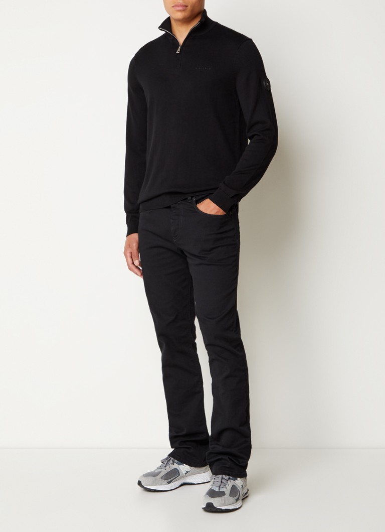 Maglione Airforce a maglia fine con mezza zip