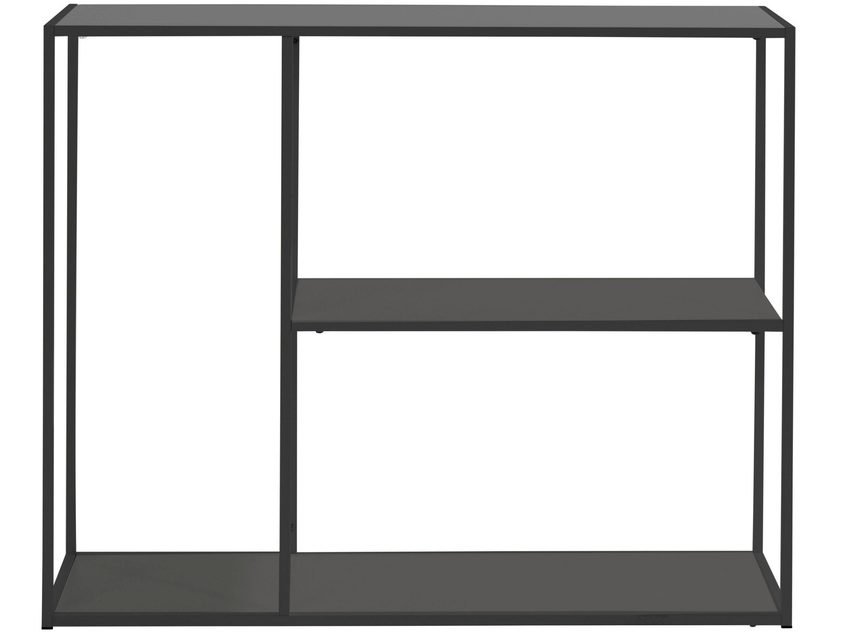 loft24 Bücherregal Chandler, Standregal aus Metall, 3 offene Fächer, Breite 100 cm