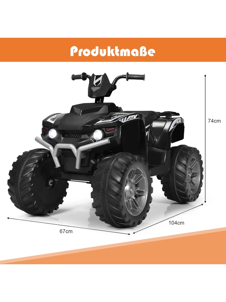 COSTWAY 12V Elektro Quad ab 3 Jahren in Schwarz günstig kaufen 105 cm