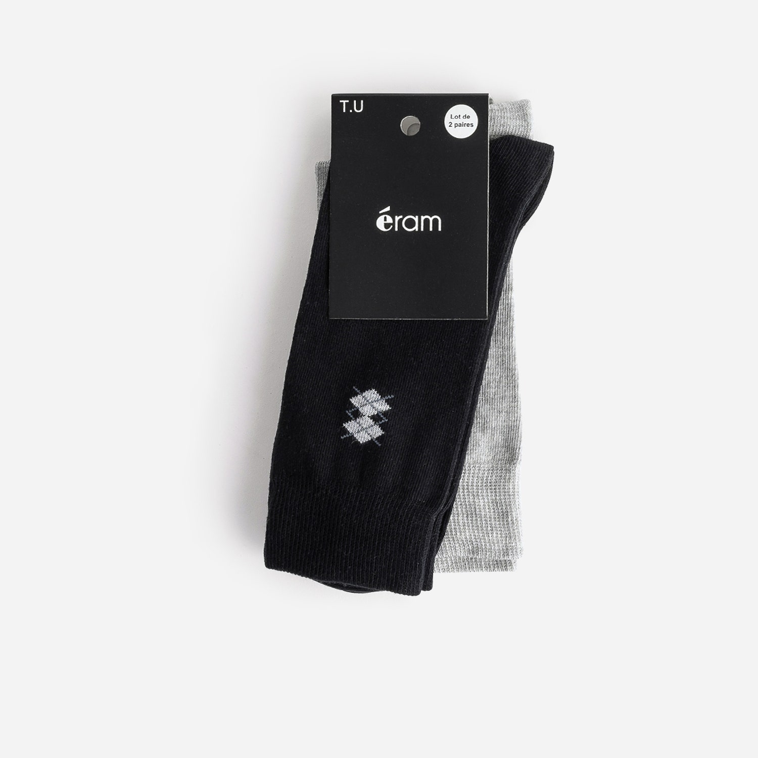 Chaussettes noires et grises