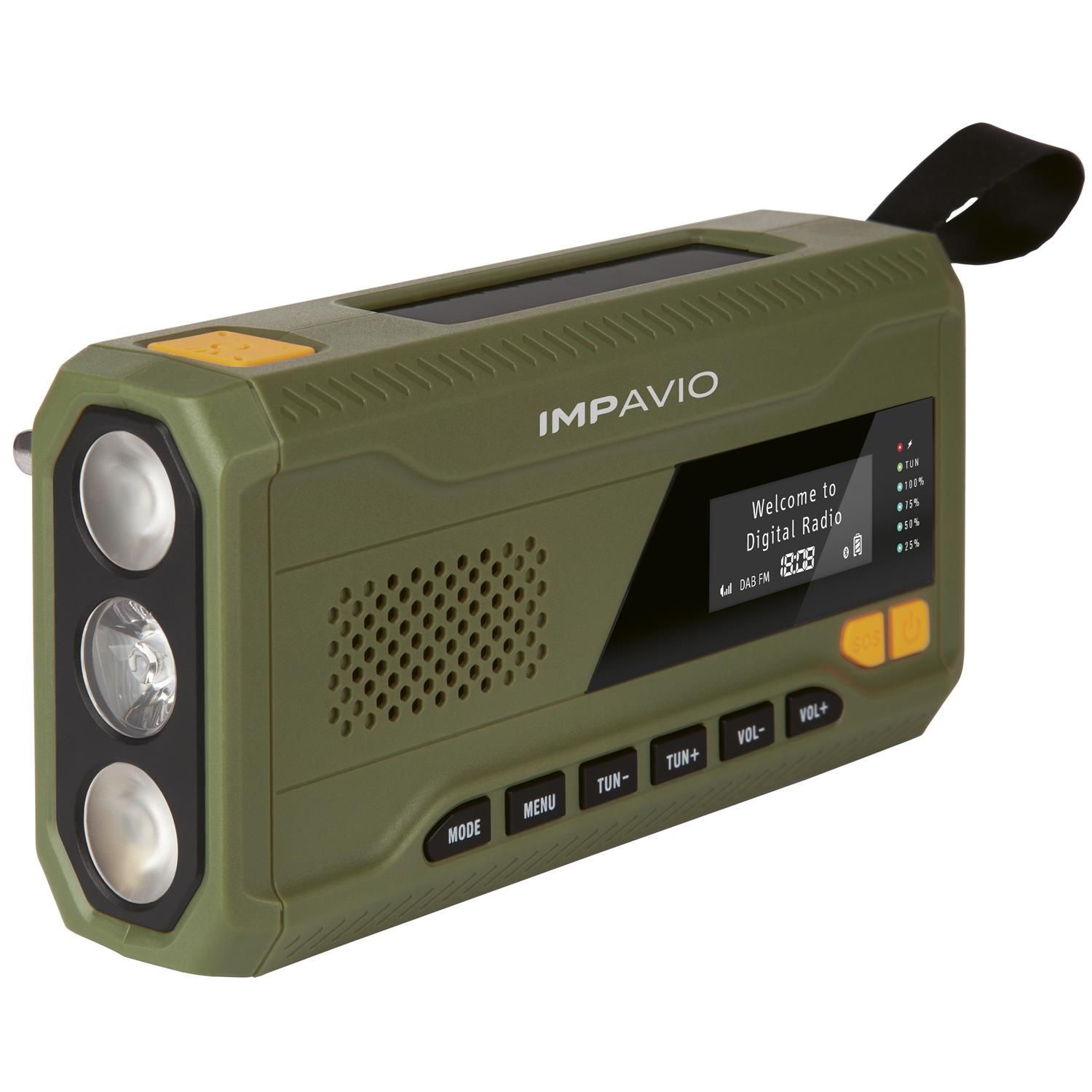 IMPAVIO DAB 1 DAB+/FM Kurbelradio