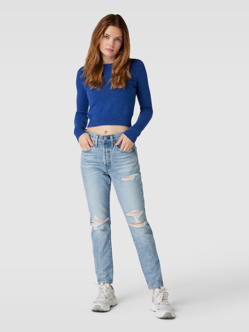 Skinny Fit Jeans im Used-Look in hellblau