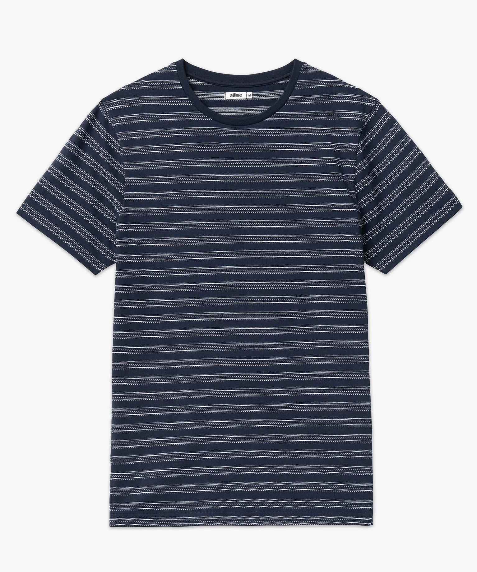 Tee-shirt homme à manches courtes et rayures fantaisie raye | GEMO