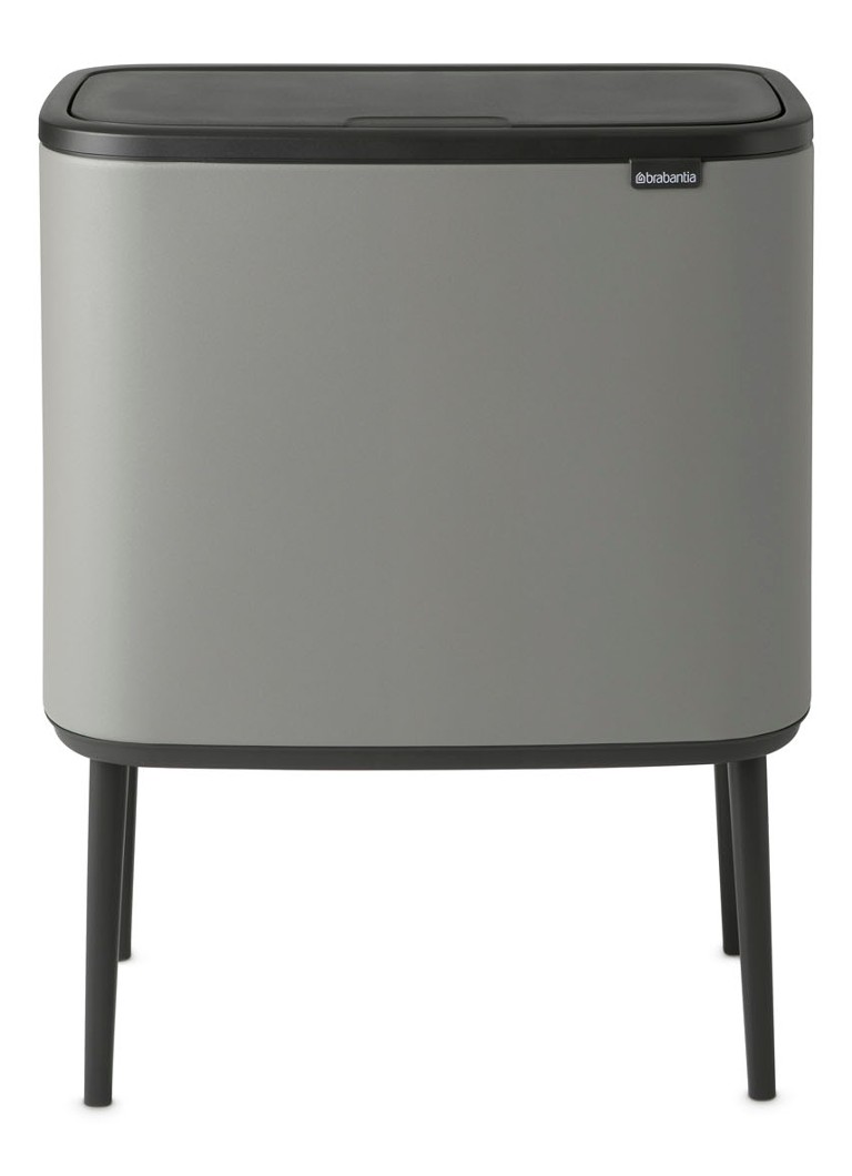 Lixeira dupla Brabantia Bo Touch Bin para reciclagem, com tampa e pés, 11 + 23 litros