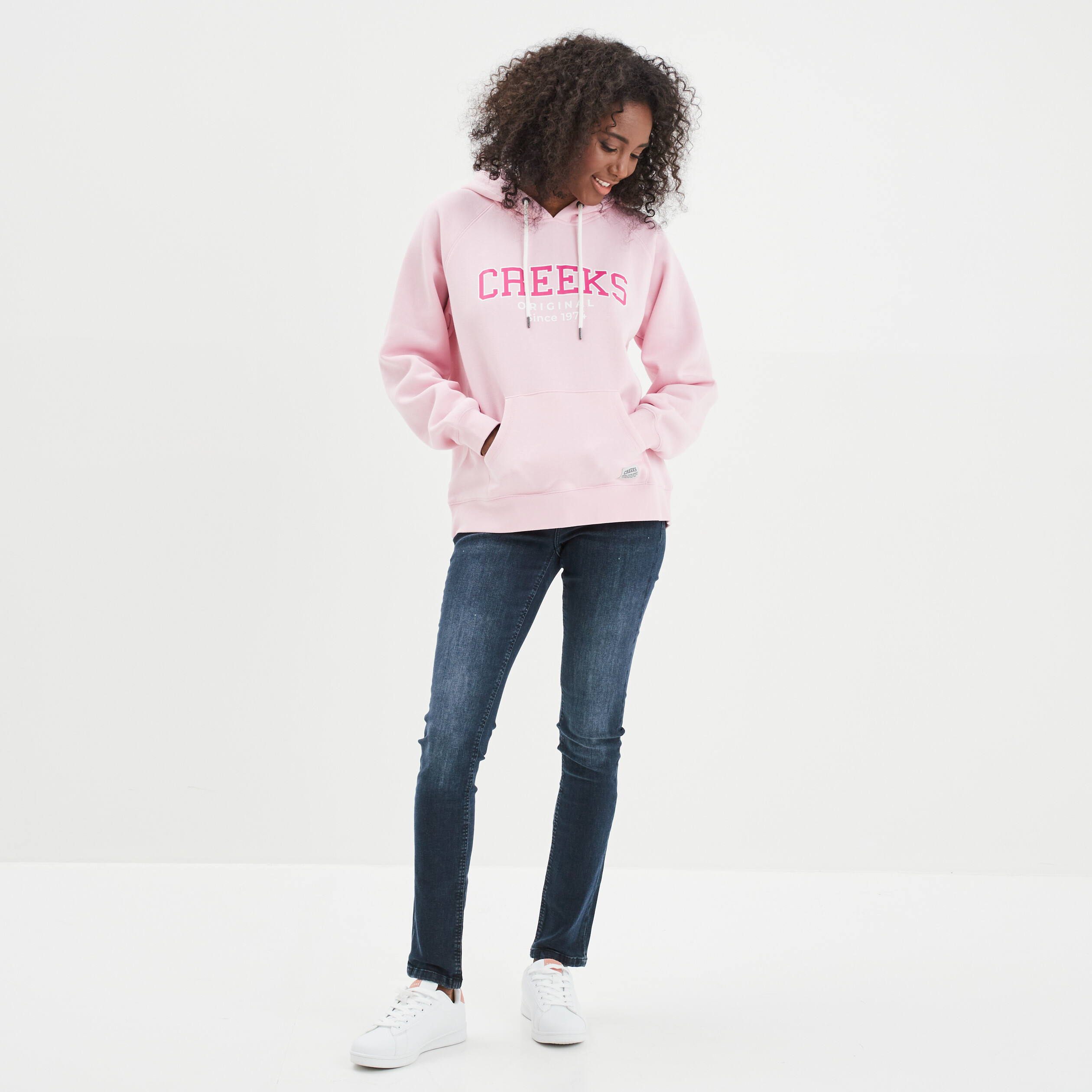 Sweat à capuche hoodie rose clair femme | La Halle