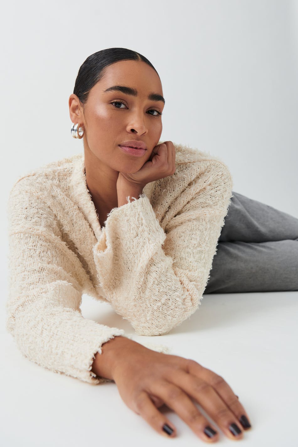 Oversized knit sweater