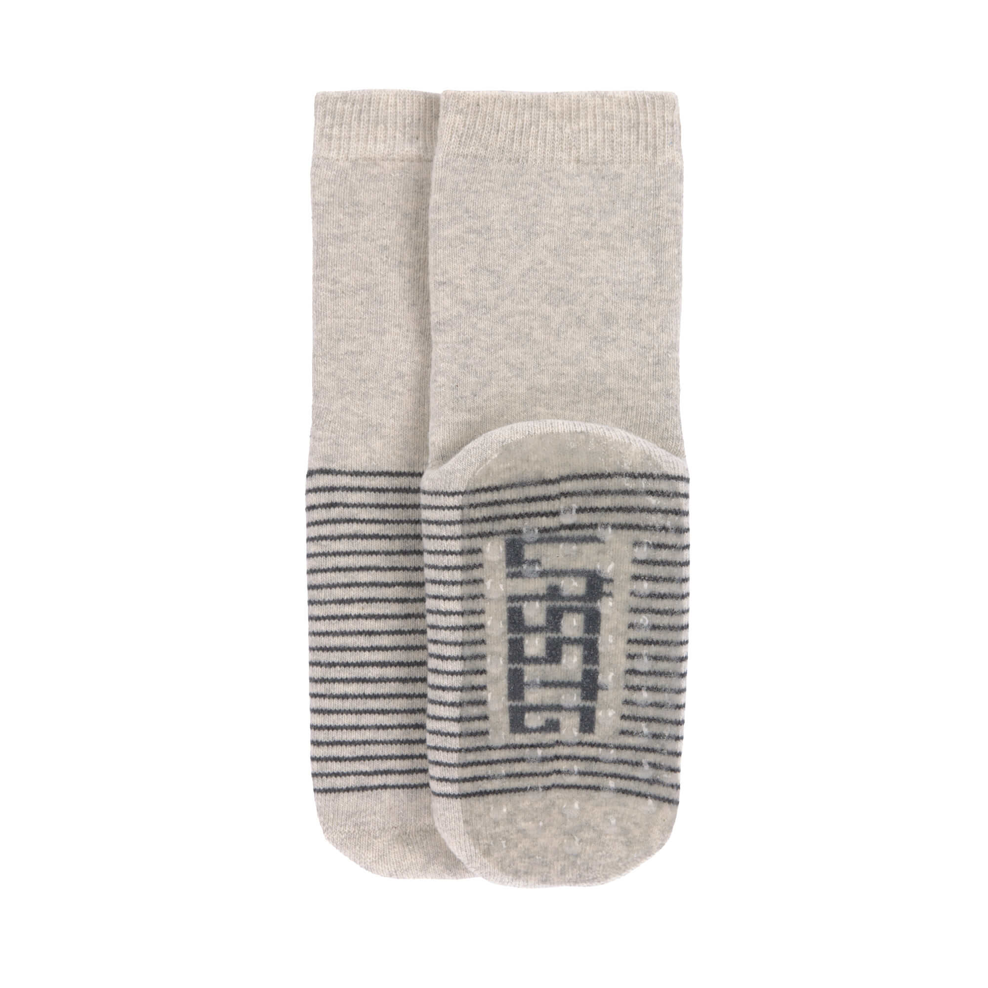 Kinder Antirutsch-Socken (2er-Set), Grau Beige