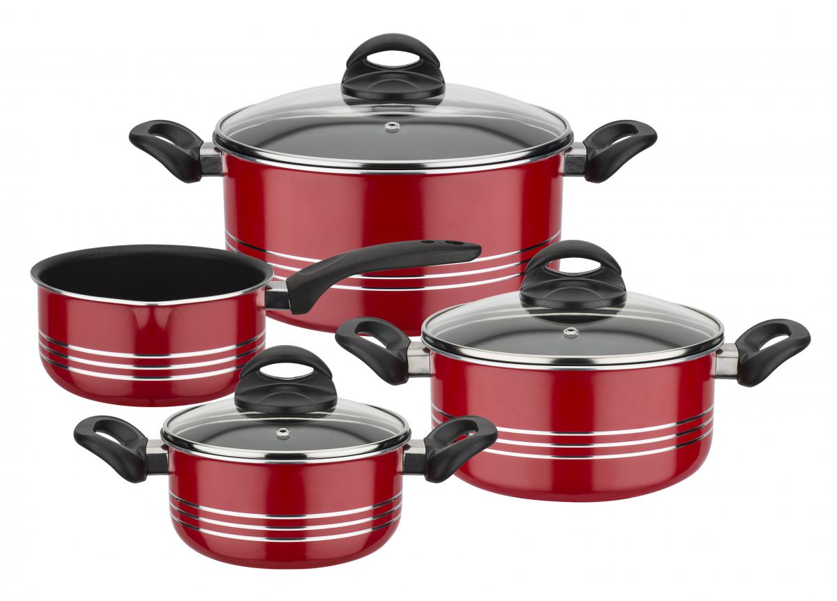 GSW Kochtopf-Set Milano Color 4-tlg. rot