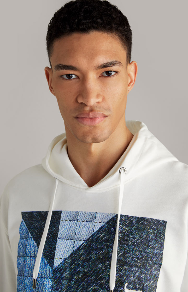 Baumwoll-Hoodie Spike in Offwhite