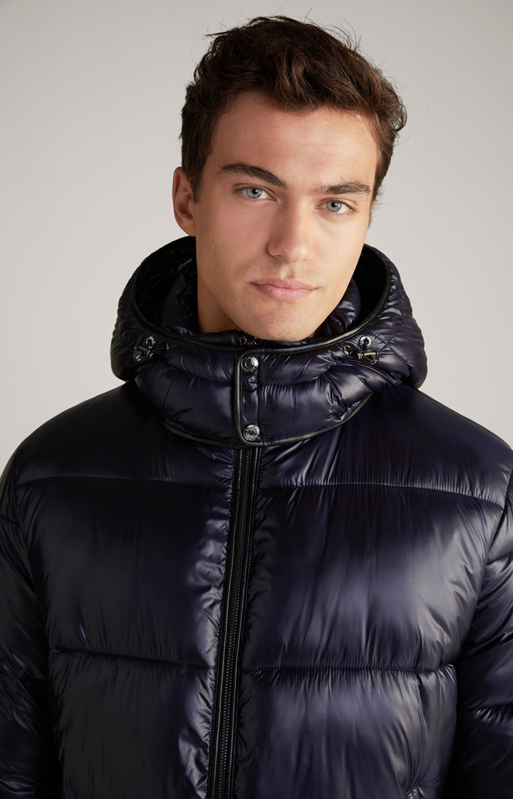 Steppjacke Ambro mit Kapuze in Dunkelblau