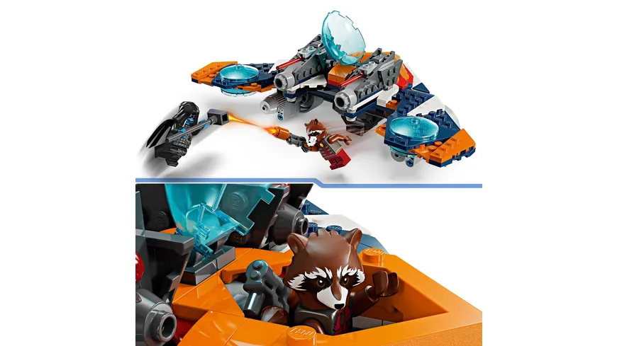 LEGO Marvel 76278 Rockets Raumschiff vs. Ronan Set, Raumschiff-Spielzeug