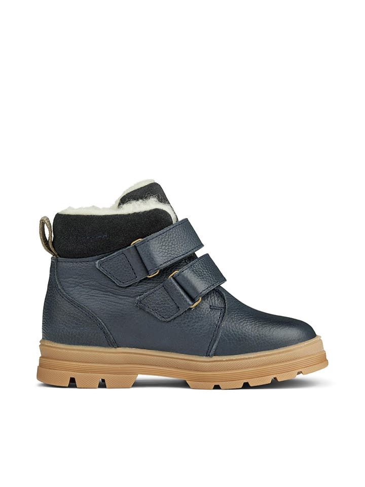 Wheat Leder-Winterboots in Dunkelblau günstig kaufen