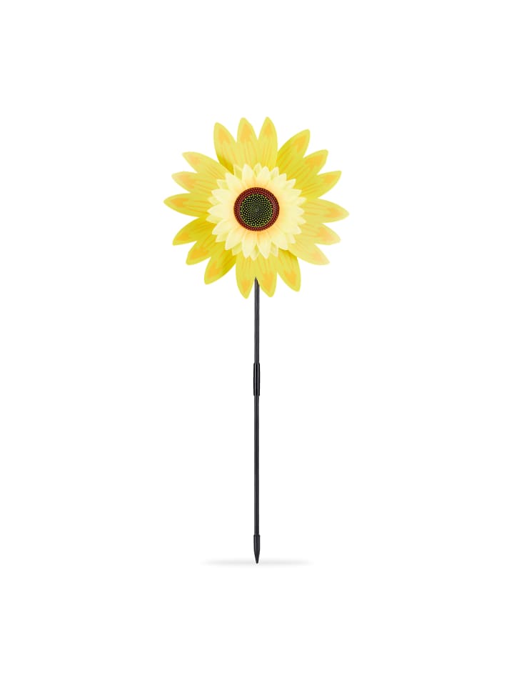 relaxdays Windrad Sonnenblume in Gelb günstig kaufen onesize