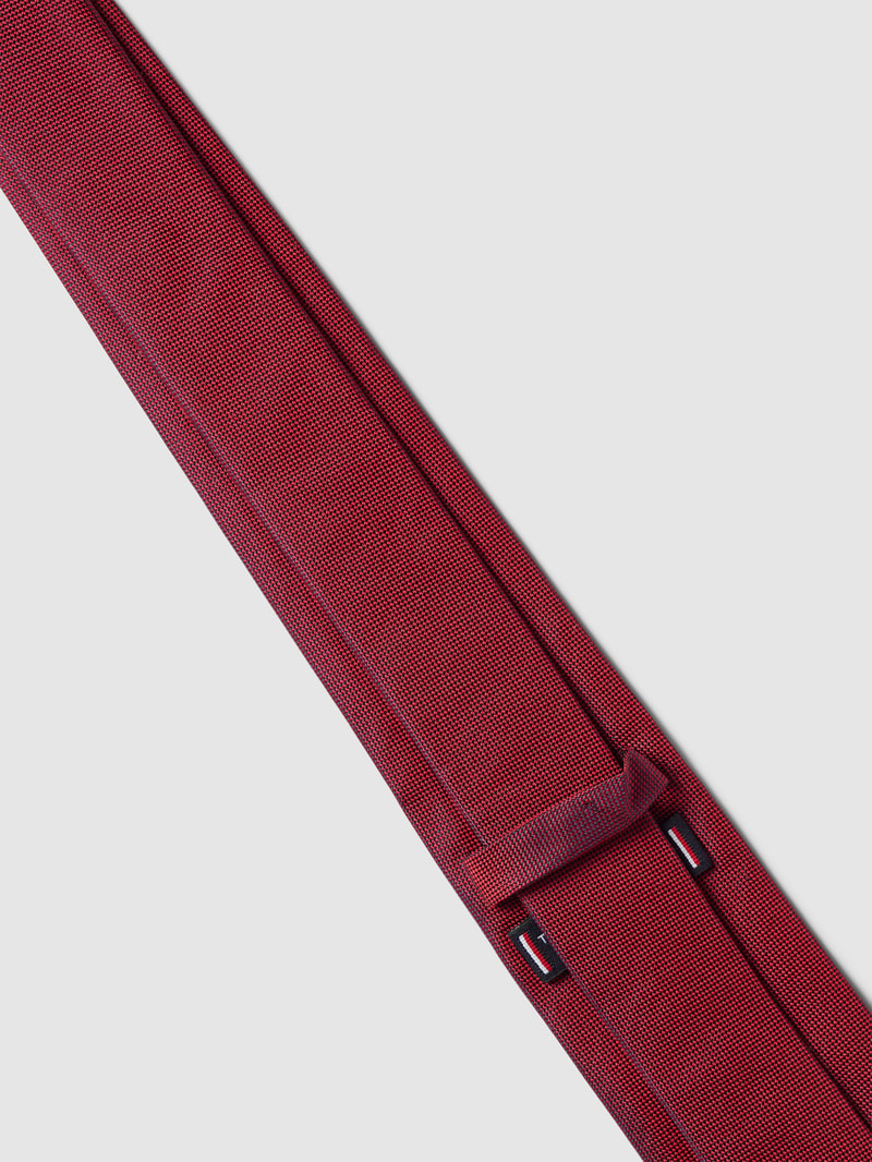 Seidenkrawatte mit feinem Webmuster Modell 'PLAIN WEAVE' in rot