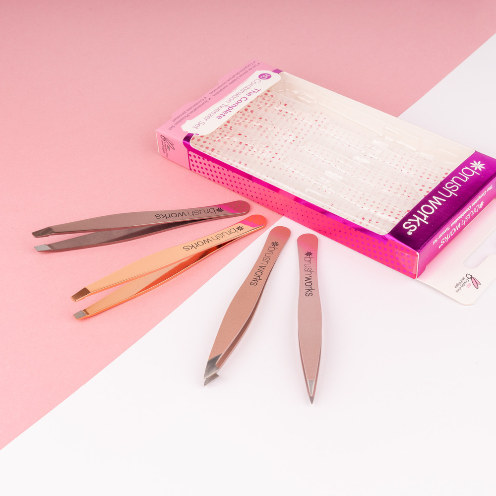 Brushworks Set de pinces à epiler Accessoire beauté