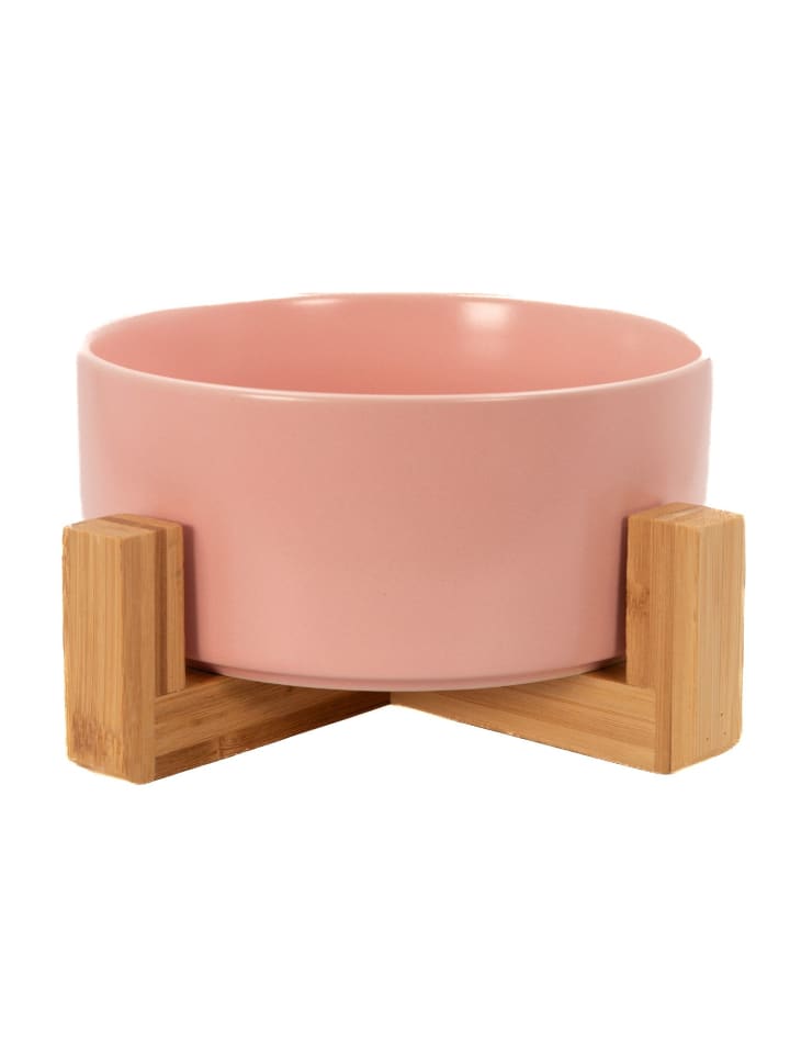 Intirilife Futternapf aus Keramik mit Gestell in Pink günstig kaufen onesize