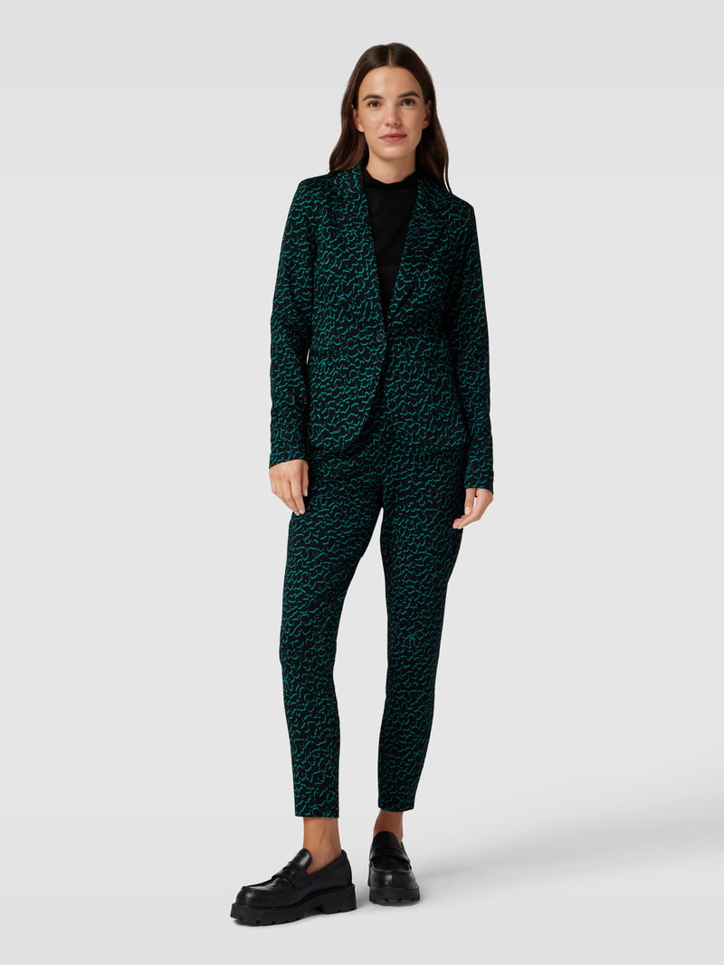 Blazer mit Allover-Muster Modell 'Kate' in schwarz