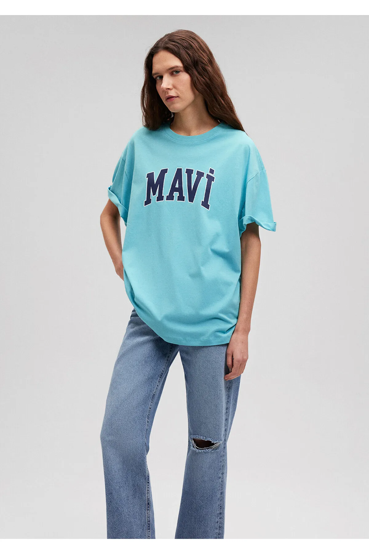 Mavi  Grünes T-Shirt mit Logo-Aufdruck Regular Fit / Regular Fit1600843-71463