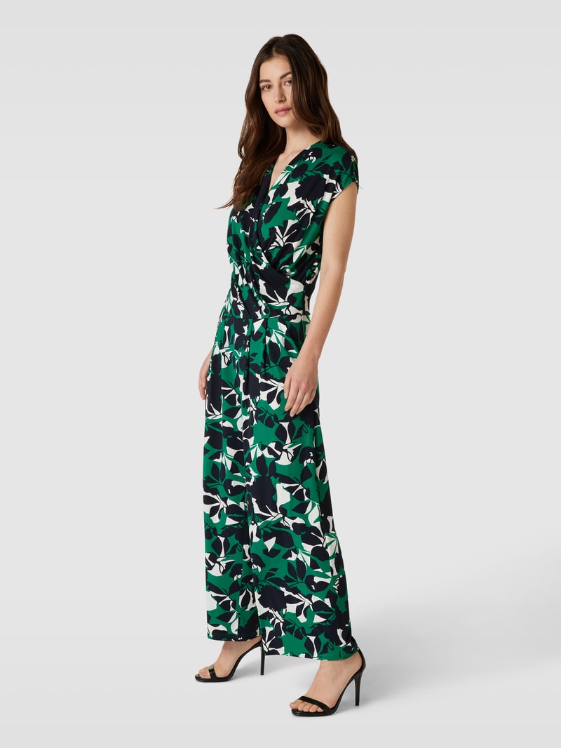 Jumpsuit in Wickel-Optik in grün
