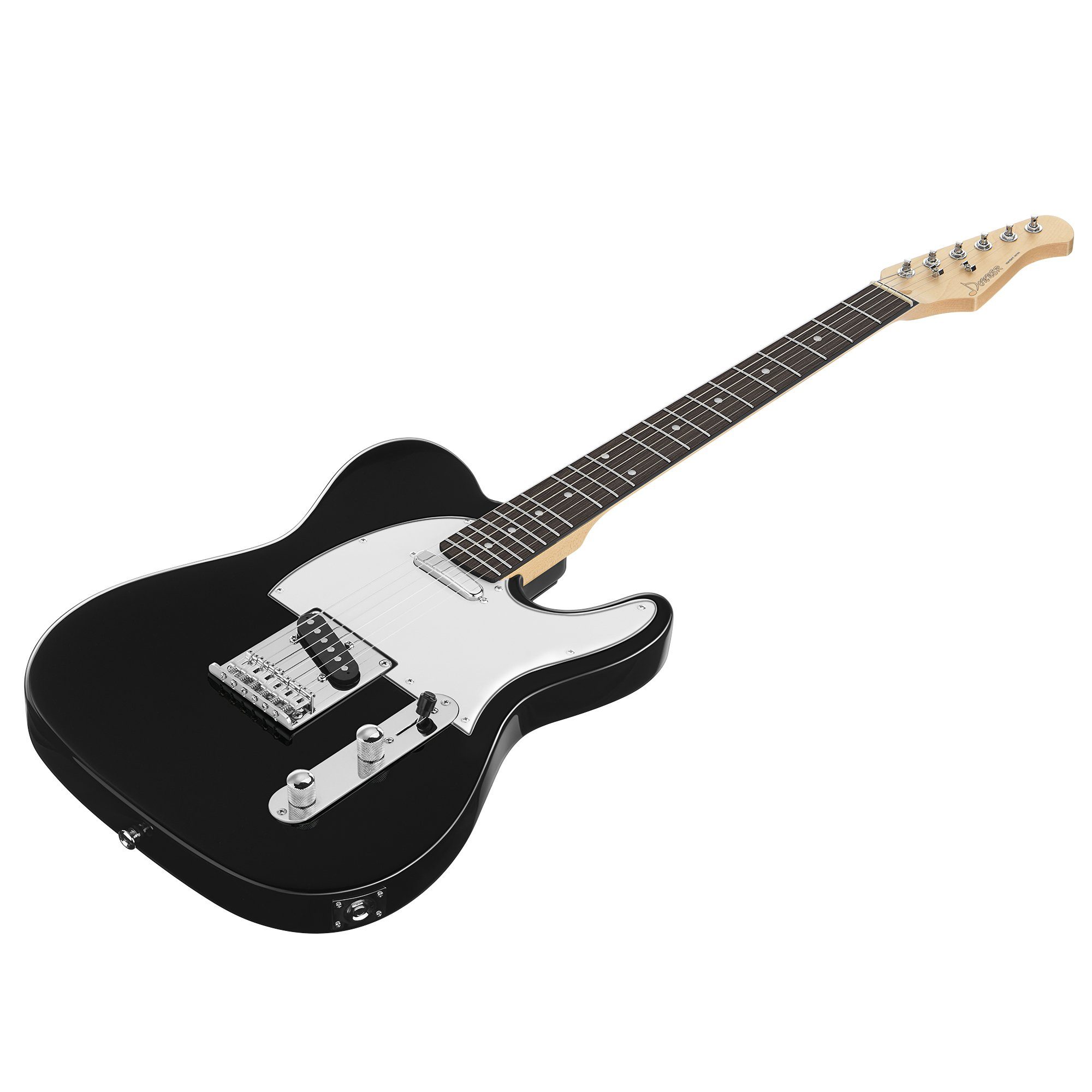 Donner E-Gitarre E-Gitarren Elektro-Akustisch TC E Gitarren Set volle Größe DTC-100, Perforiertes, Festkörper,TC-Stil