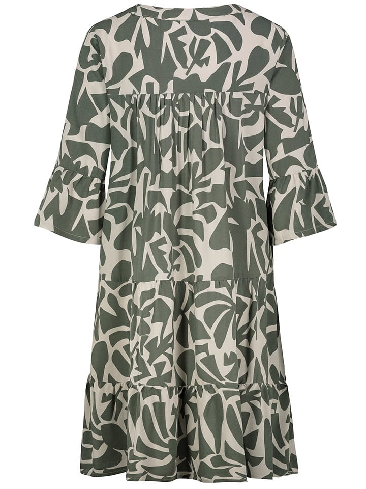 Sublevel Kleid in Dunkelgrün/ Weiß günstig kaufen