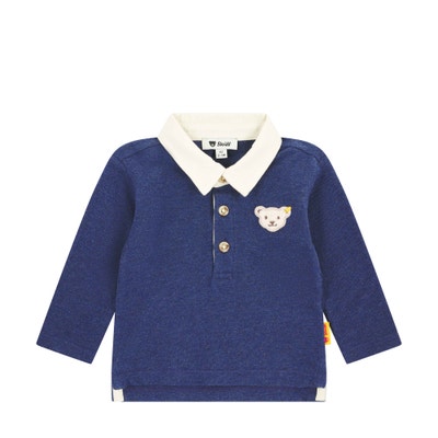 Poloshirt langarm, dunkelblau für Jungs