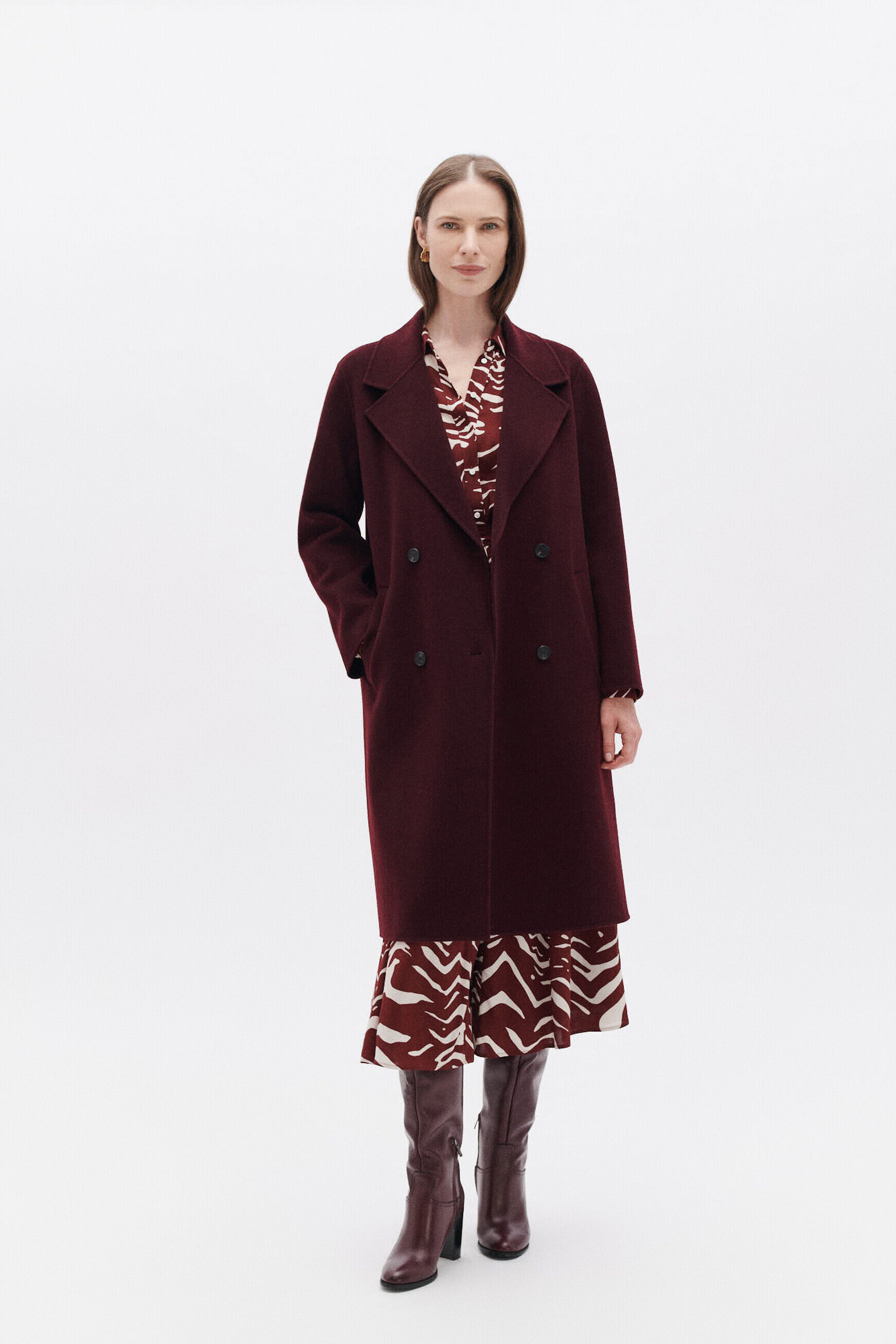 Manteau grenard prune femme