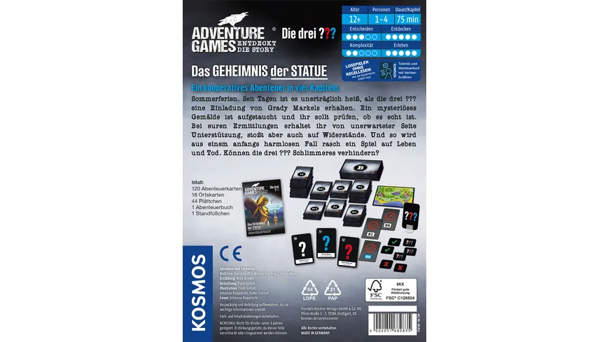 KOSMOS - Adventure Games - Die Drei ??? - Das Geheimnis Der Statue