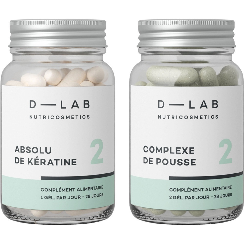 D-Lab Nutricosmetics Nutrition-Capillaire - 1 mois Action 360° sur la synthèse de kératine