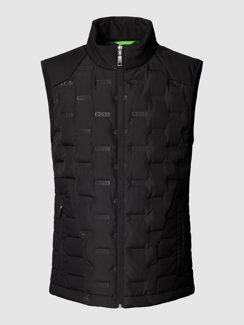 Daunenweste mit Label-Details Modell 'Hellion' in schwarz