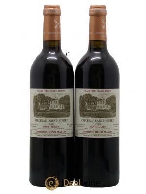 Château Saint-Pierre 4ème Grand Cru Classé  2003 - Lot de 2 Bouteilles