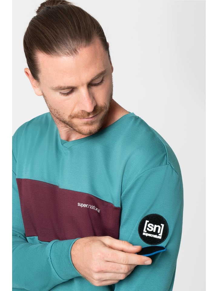 super.natural Merino Fahrradtrikot M GRAVIER LS in petrol günstig kaufen