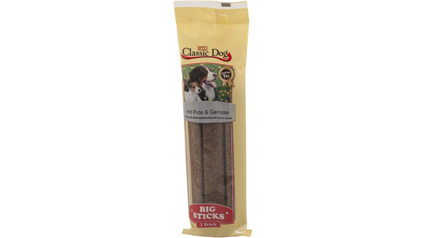 Classic Dog Hundesnack Big Sticks Pute + Gemüse 3er Pack