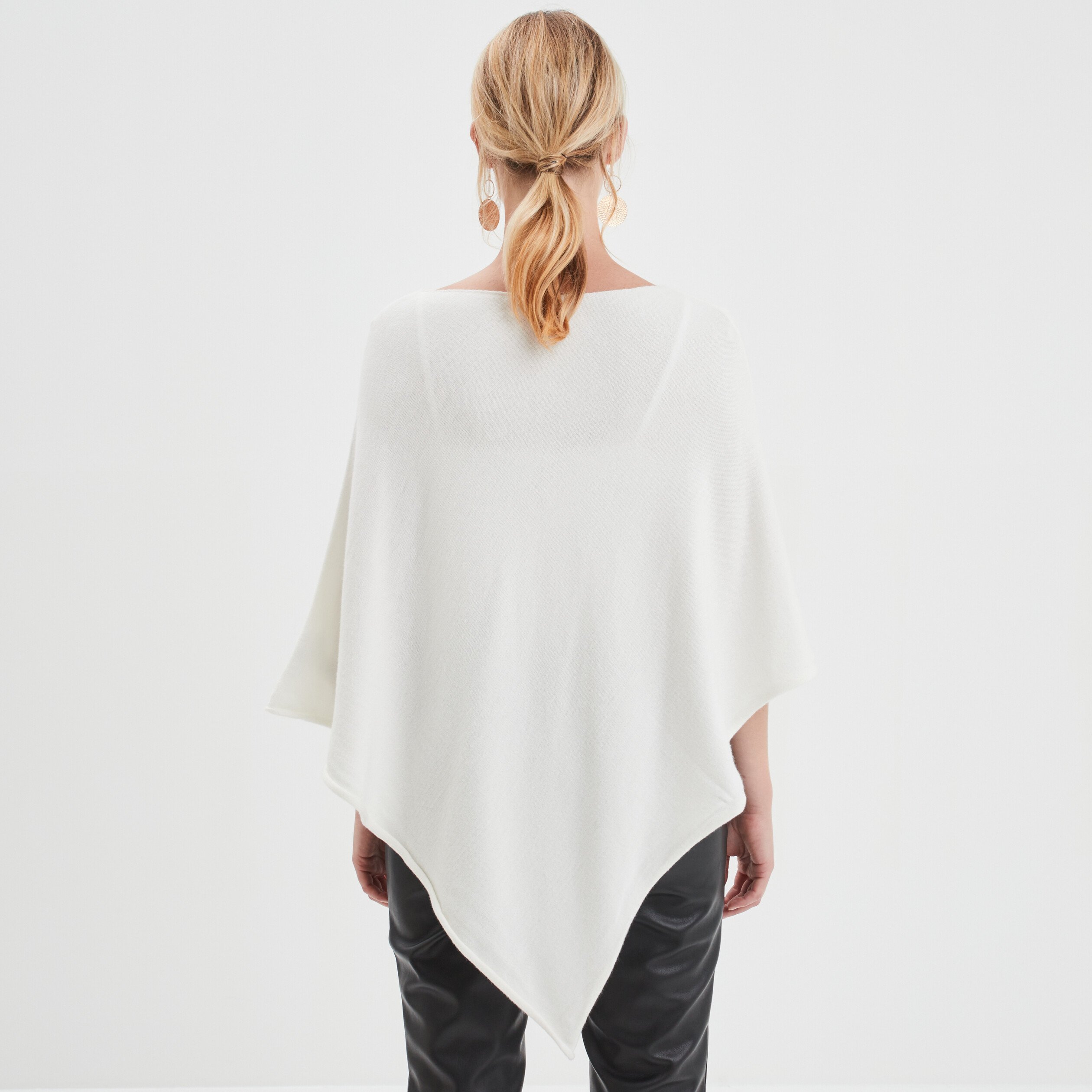 Poncho asymétrique sable femme | La Halle