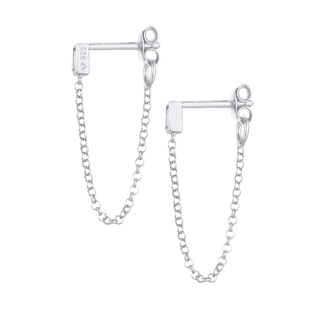 Elli Elli Boucles d'Oreilles boucle d'oreilles pour dames Géo filigrane avec zircone e Boucles d'oreilles