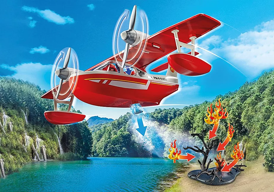Feuerwehrflugzeug mit L&ouml;schfunktion