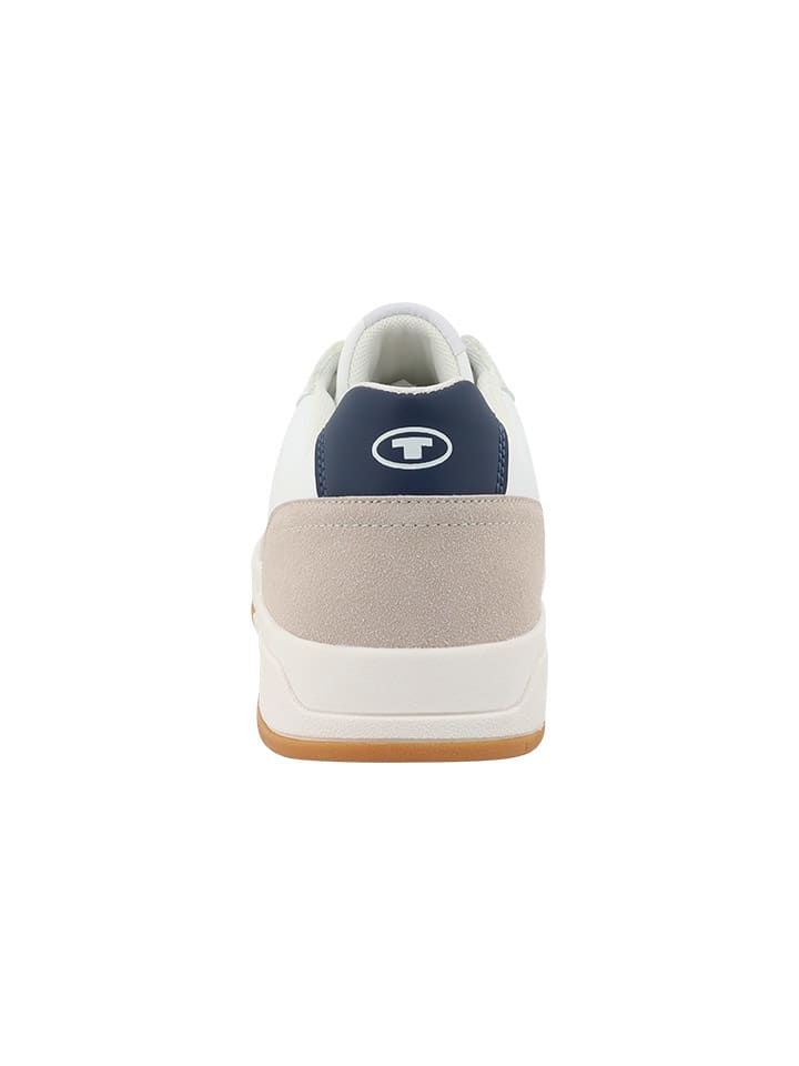 Tom Tailor Sneakers in Weiß/ Beige/ Dunkelblau günstig kaufen