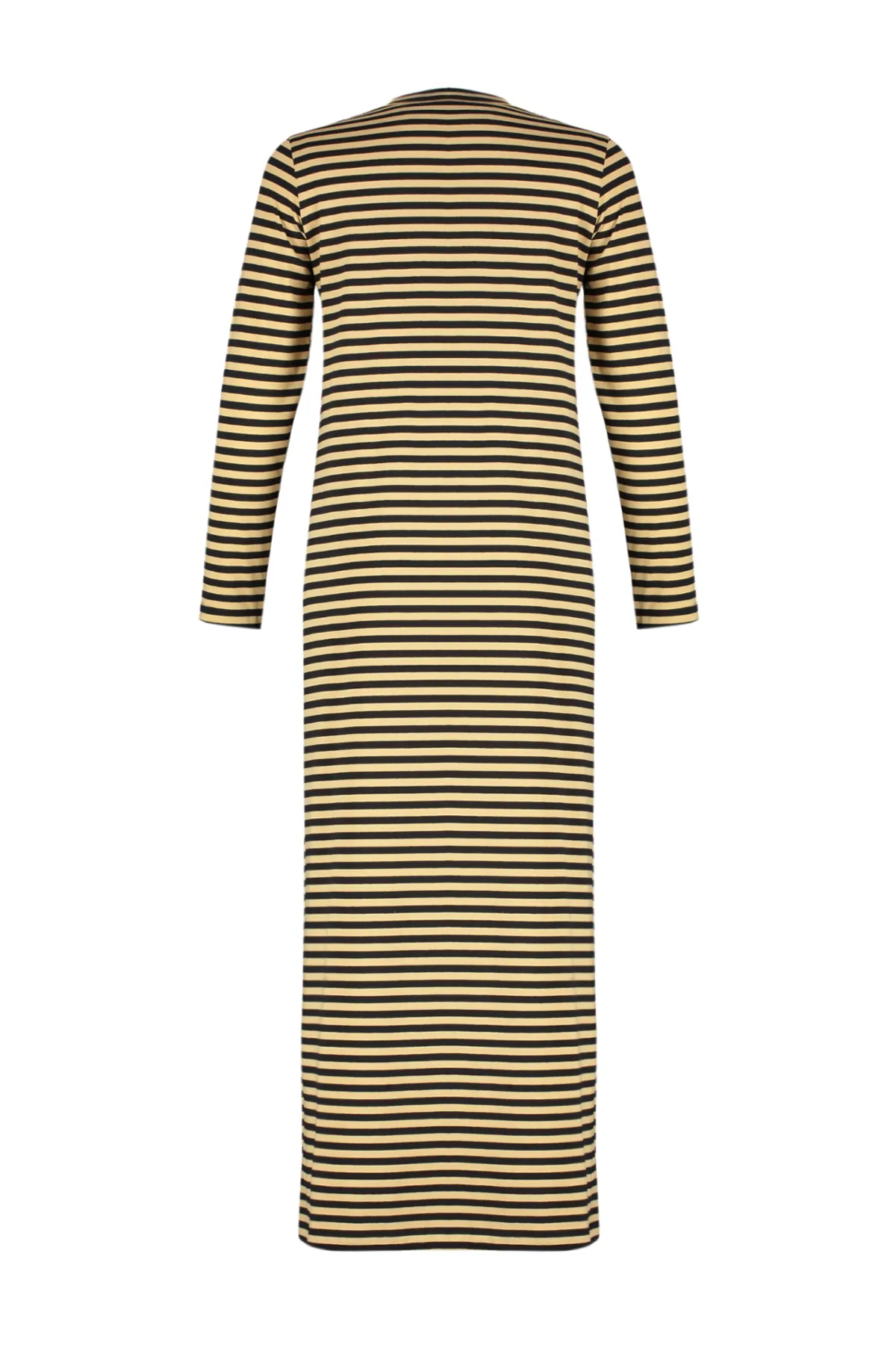 Trendyol Modest  Beigefarbenes Strickkleid mit Schulterknöpfen und detaillierten Details TCTSS23EB00291