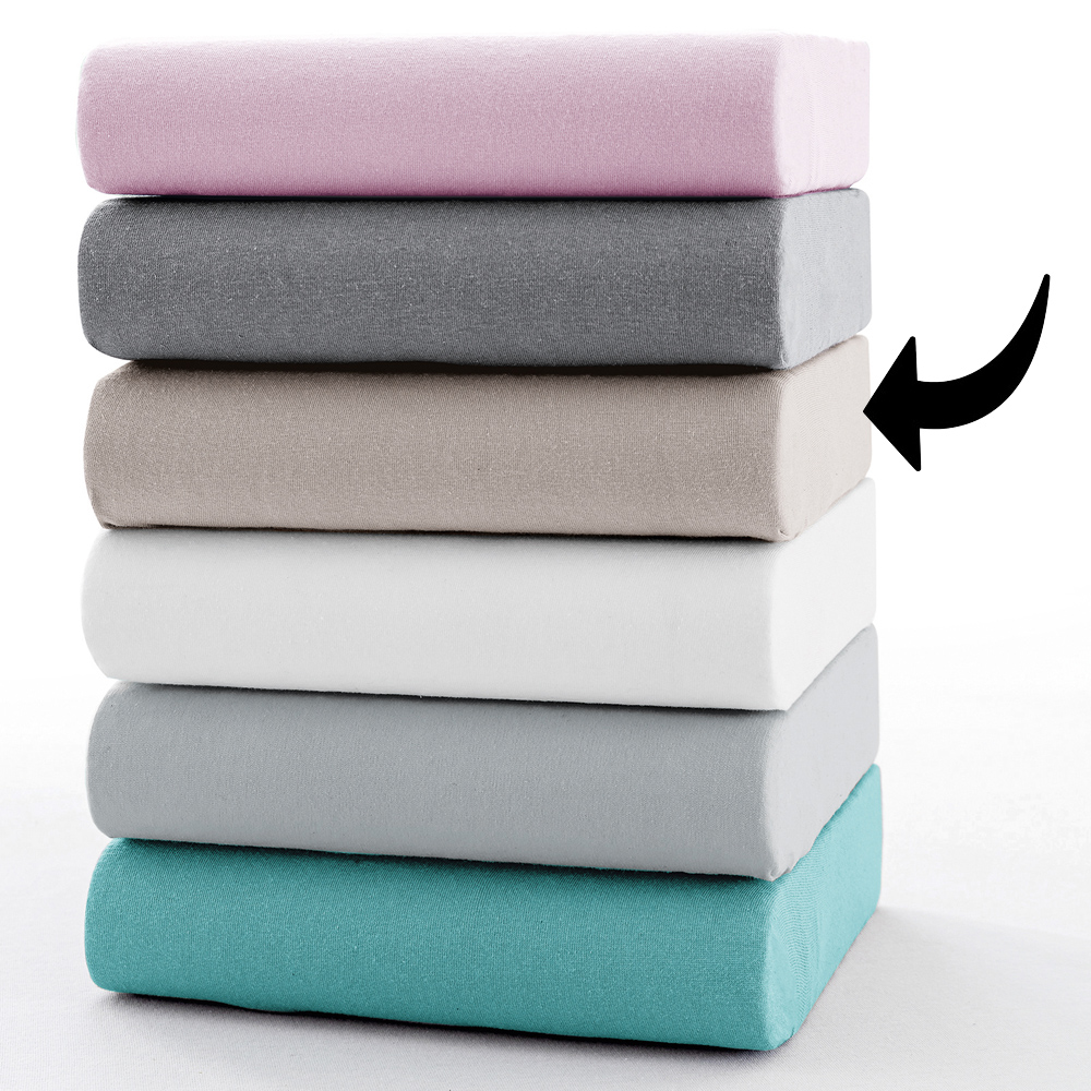 Dreamtex Jersey-Spannbetttuch mit Aloe Vera, ca. 180 - 200 x 200 cm - Kitt
