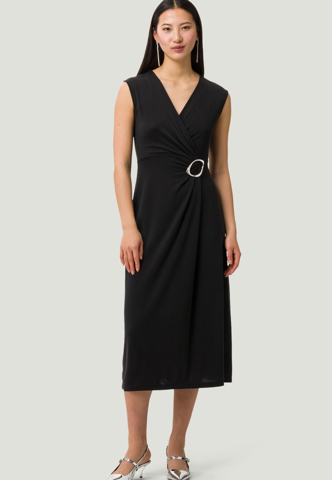 Jerseykleid Midi mit Schnalle