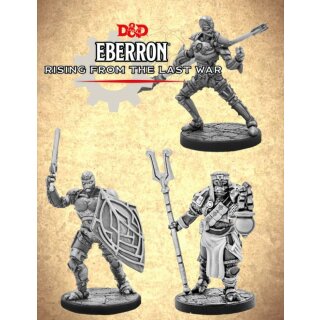 D&D: Eberron - Warforged - Monk, Cleric & Fighter (3 Figuren)
