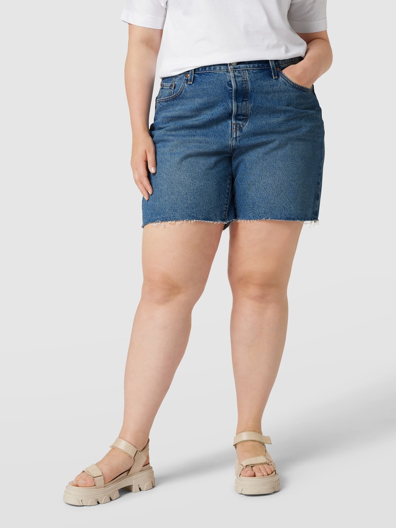 PLUS SIZE Jeansshorts im Used-Look Modell 'ORIGINAL SHORT' in jeans