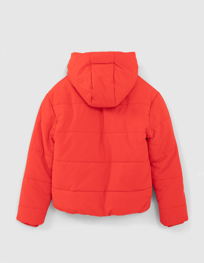 Doudoune rouge marquage ton sur ton garçon