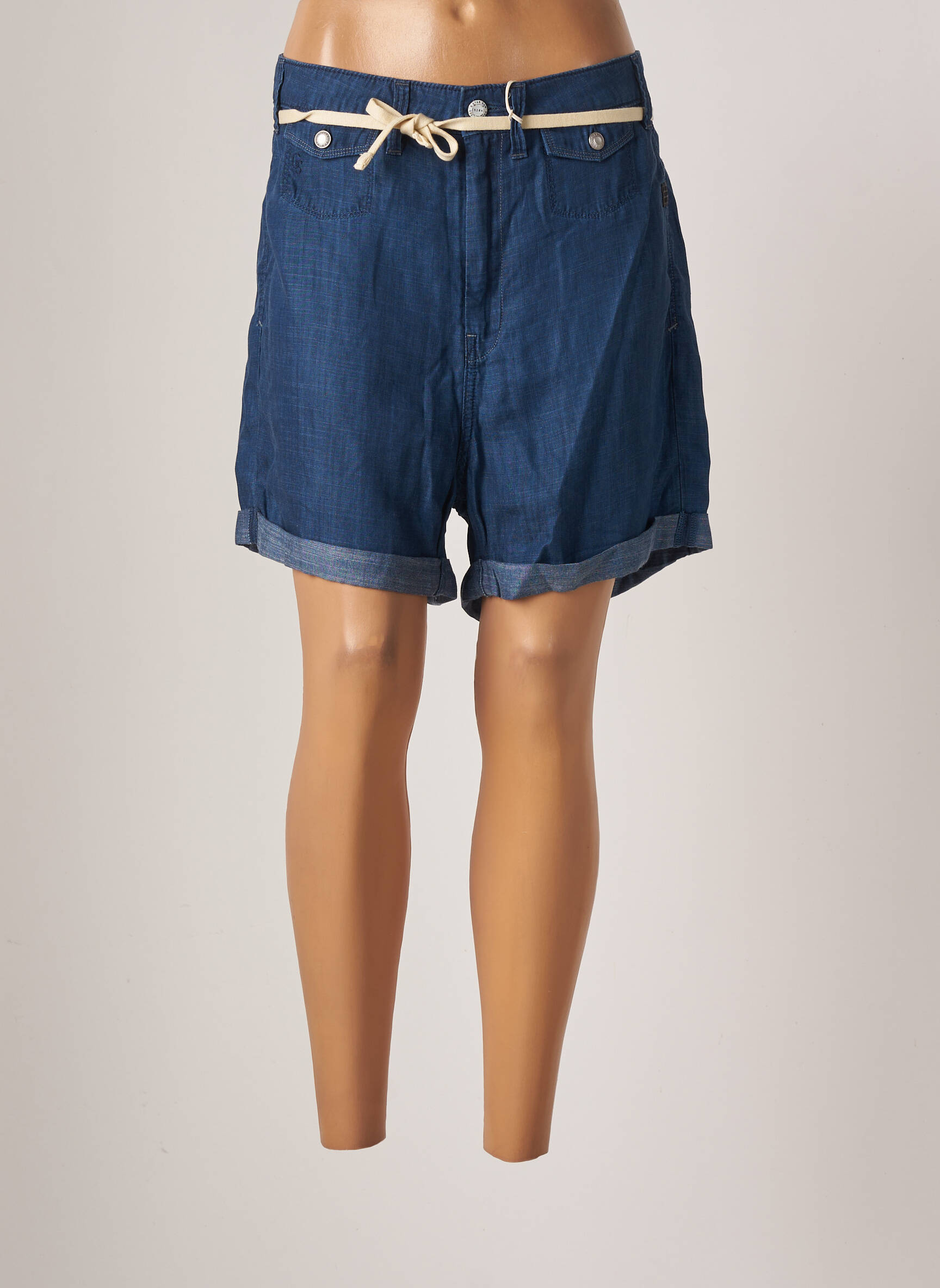G Star Bermudas Femme couleur bleu