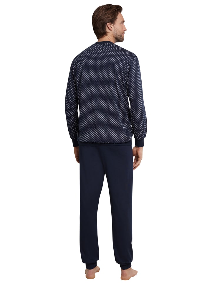 Schiesser Jersey Schlafanzug Dark Sapphire in Dunkelblau günstig kaufen
