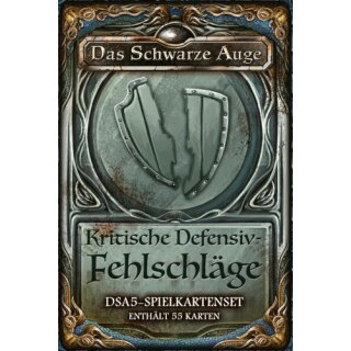 DSA5 Spielkartenset Kritische Defensiv Fehlschläge (DE)