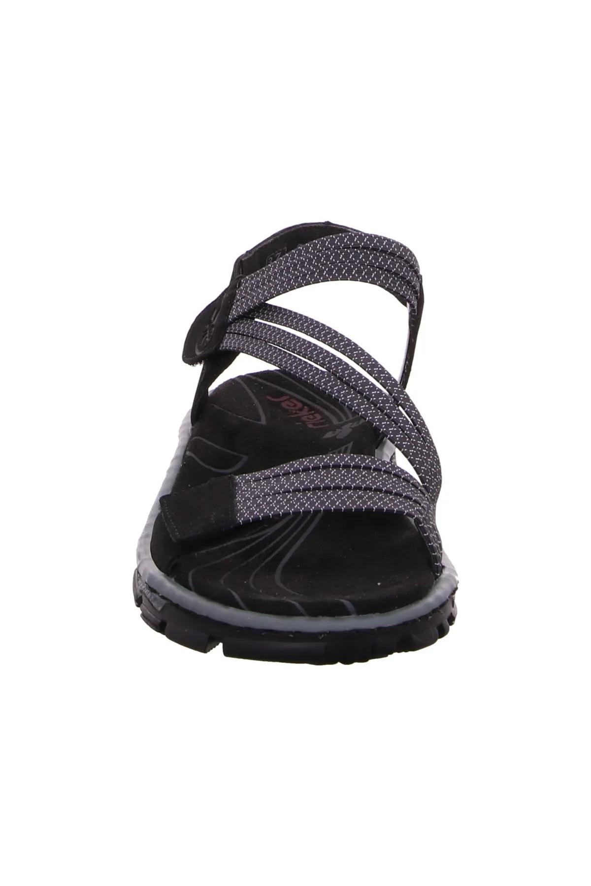 Rieker  Sandalette - Schwarz - Flacher Absatz