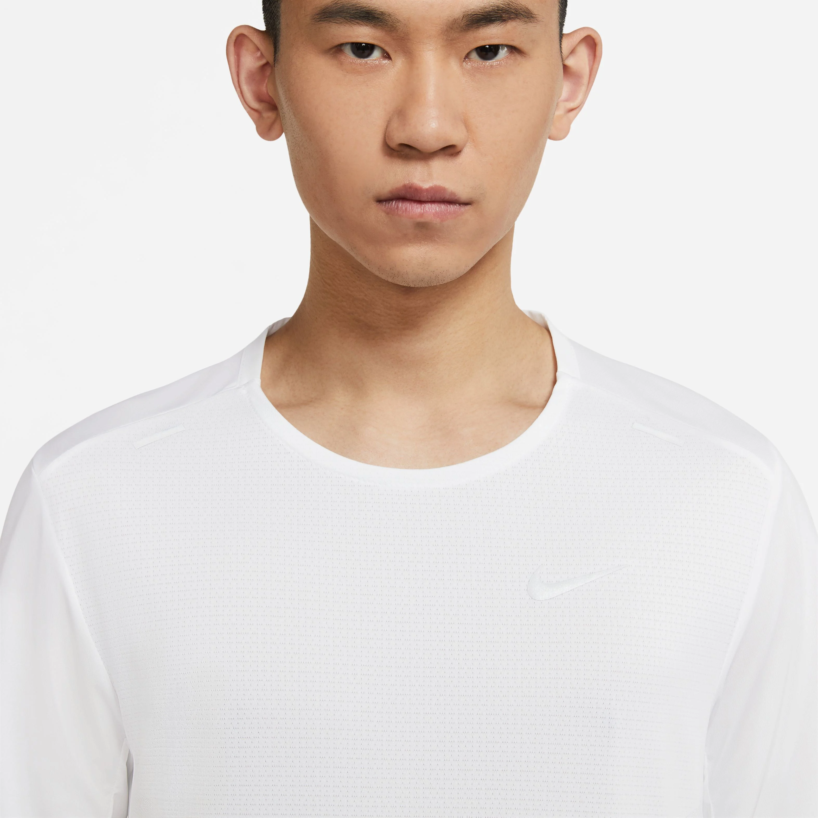 Dri-Fit Rise 365 Laufshirt Herren - Weiß, Silber